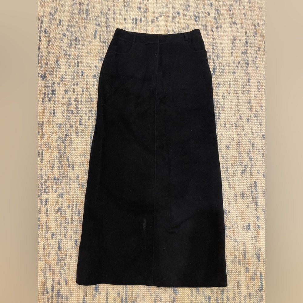 The Frankie Shop Black Maxi Pencil Skirt